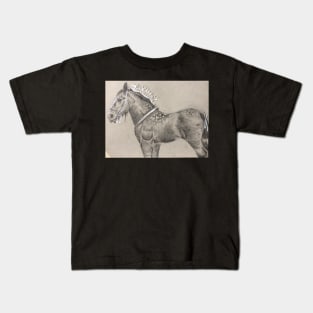 Dapple Grey Shire Horse Kids T-Shirt